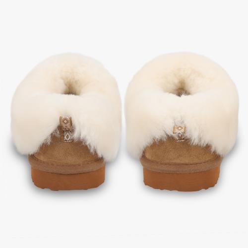 Ladies Holly Full Back Sheepskin Slipper Chestnut Extra Image 6